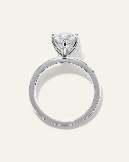 Lab Grown Diamond Pear Comfort Fit Engagement Ring - 2.5ct - 4 / Yellow Gold