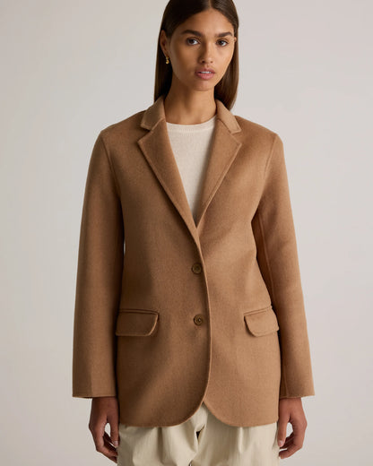 Double-Faced Merino Wool Soft Blazer - XS / Caramel