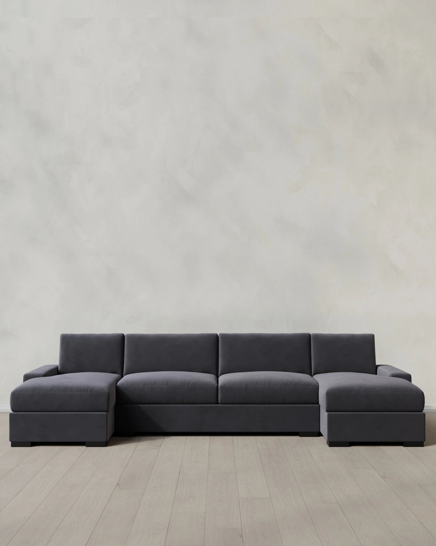 Stillman U Sectional in Performance Velvet - One Size / Java