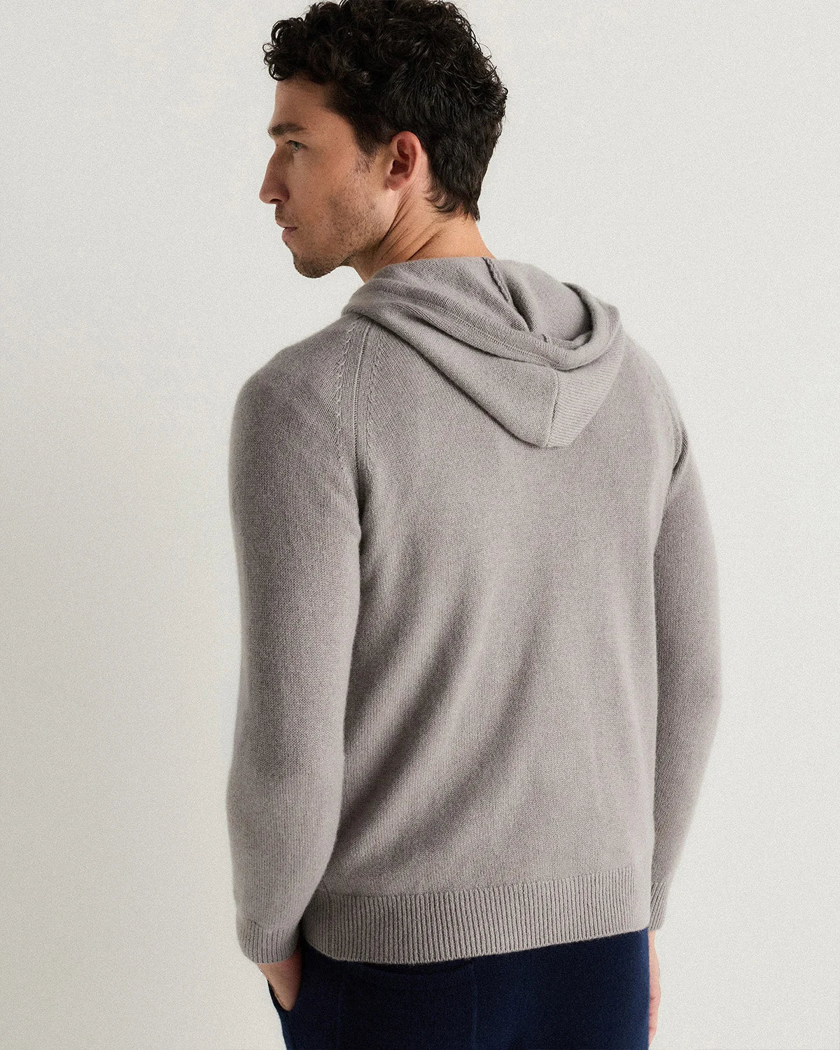 Mongolian Cashmere Pullover Hoodie - XS / Sea Spray Green