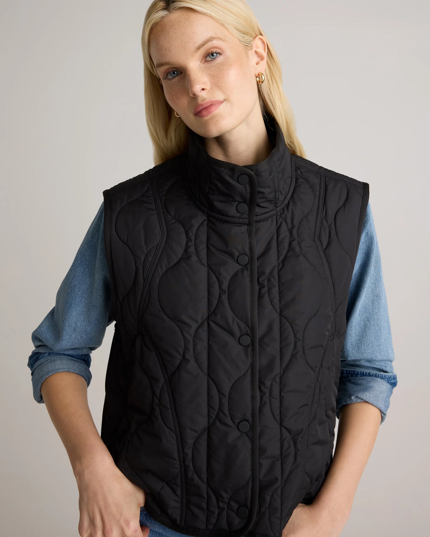 Featherless Quilted Puffer Vest - XS / Verdant Pine