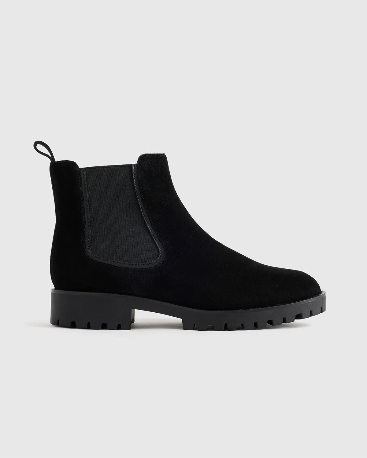 Italian Suede Lug Sole Chelsea Boot - 5 / Almond Suede