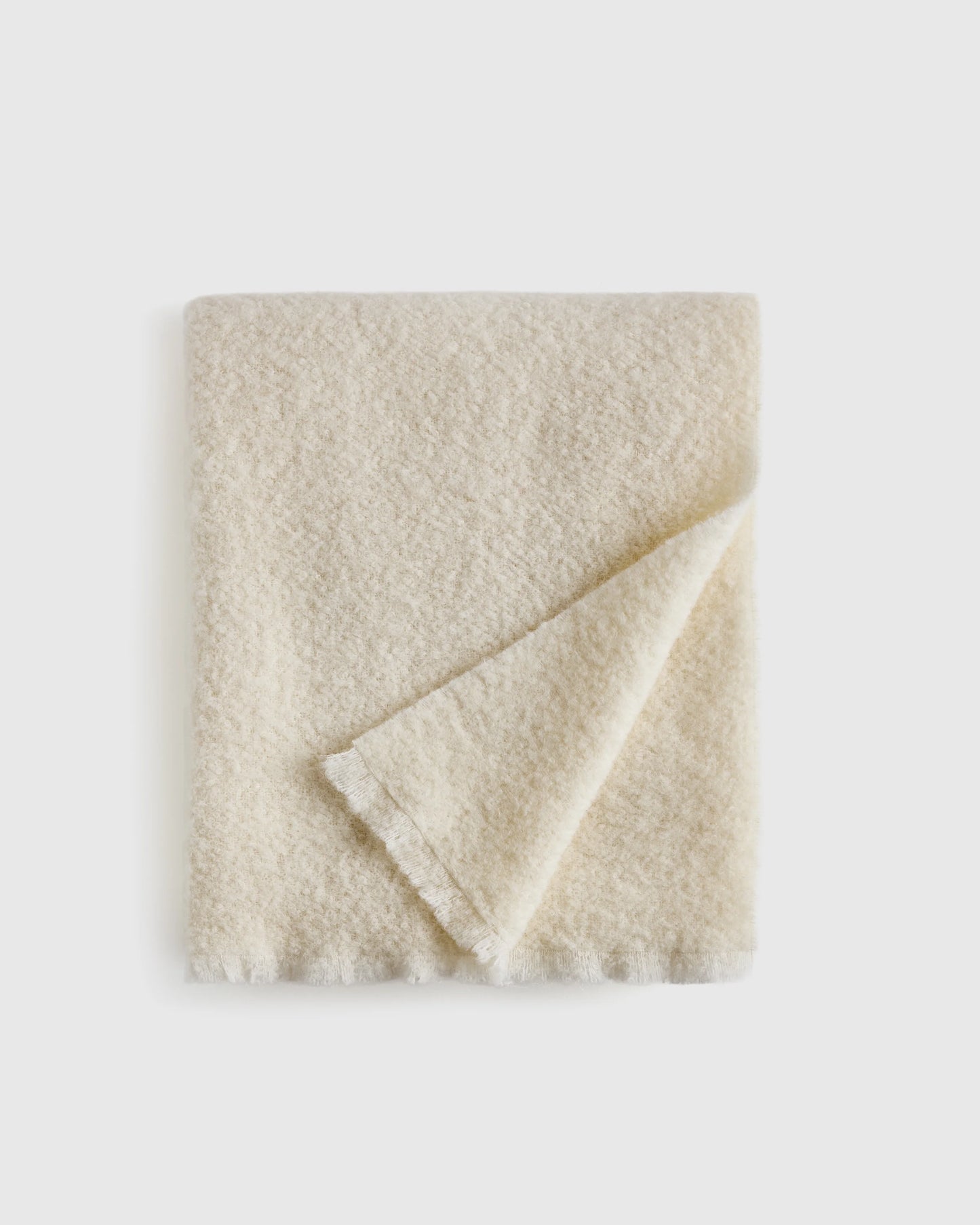 Alpaca Boucle Throw - 50x70 / Ivory