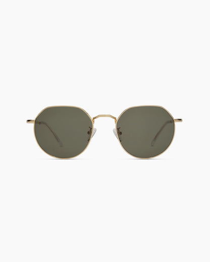 Maui Polarized Stainless Steel Sunglasses - One Size / Gold with Green lens
