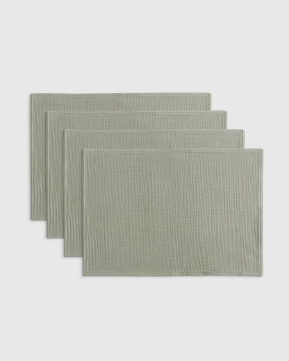 Organic Cotton Gauze Placemats - One Size / Chocolate