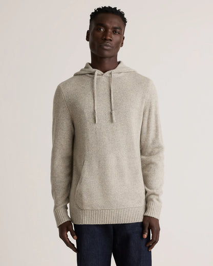 100% Yak Wool Pullover Hoodie - S / Warm Heather Grey