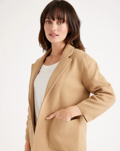 100% Organic Cotton Knit Blazer - XS / Heather Dove Grey