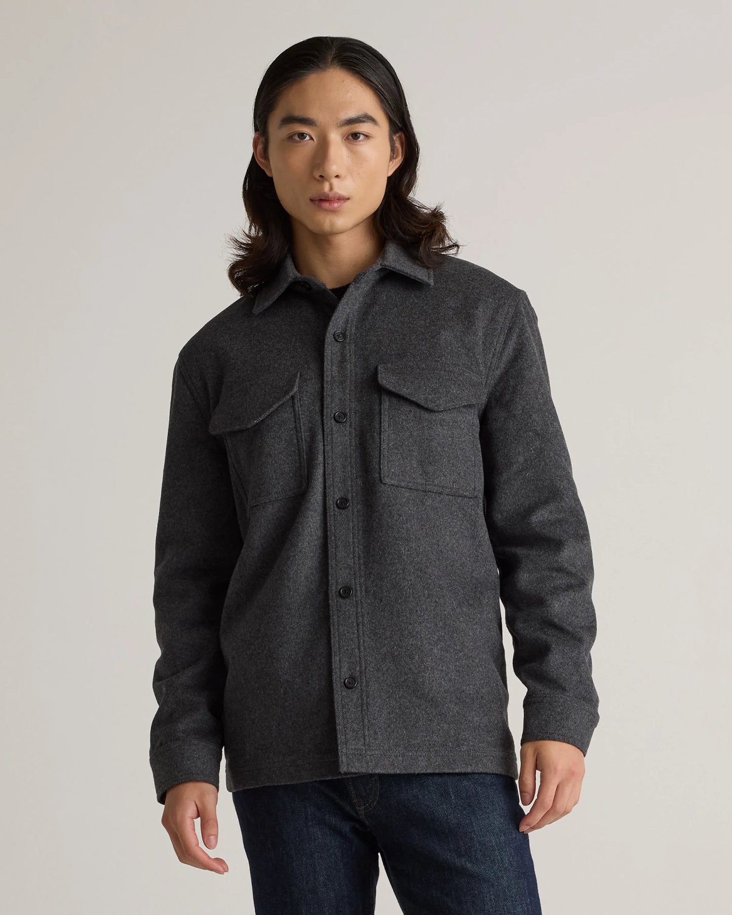 Italian Wool Overshirt - XXXL / Black