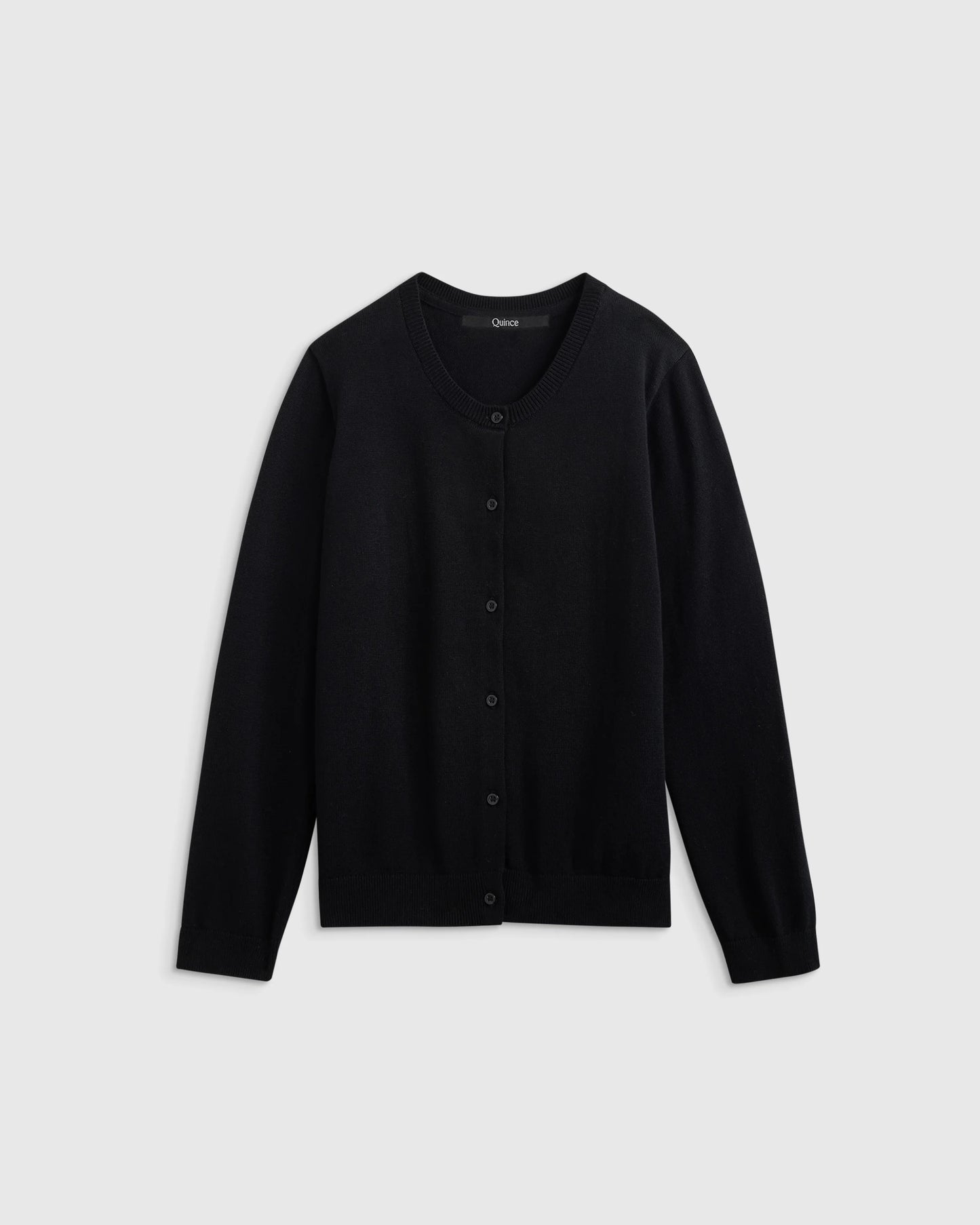 100% Organic Cotton Crewneck Cardigan - 6 / Ivory