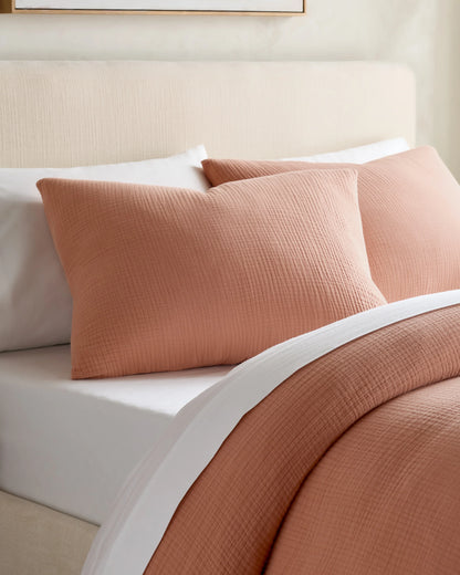 Organic Cotton Gauze Duvet Cover Set - Twin / Dried Sage