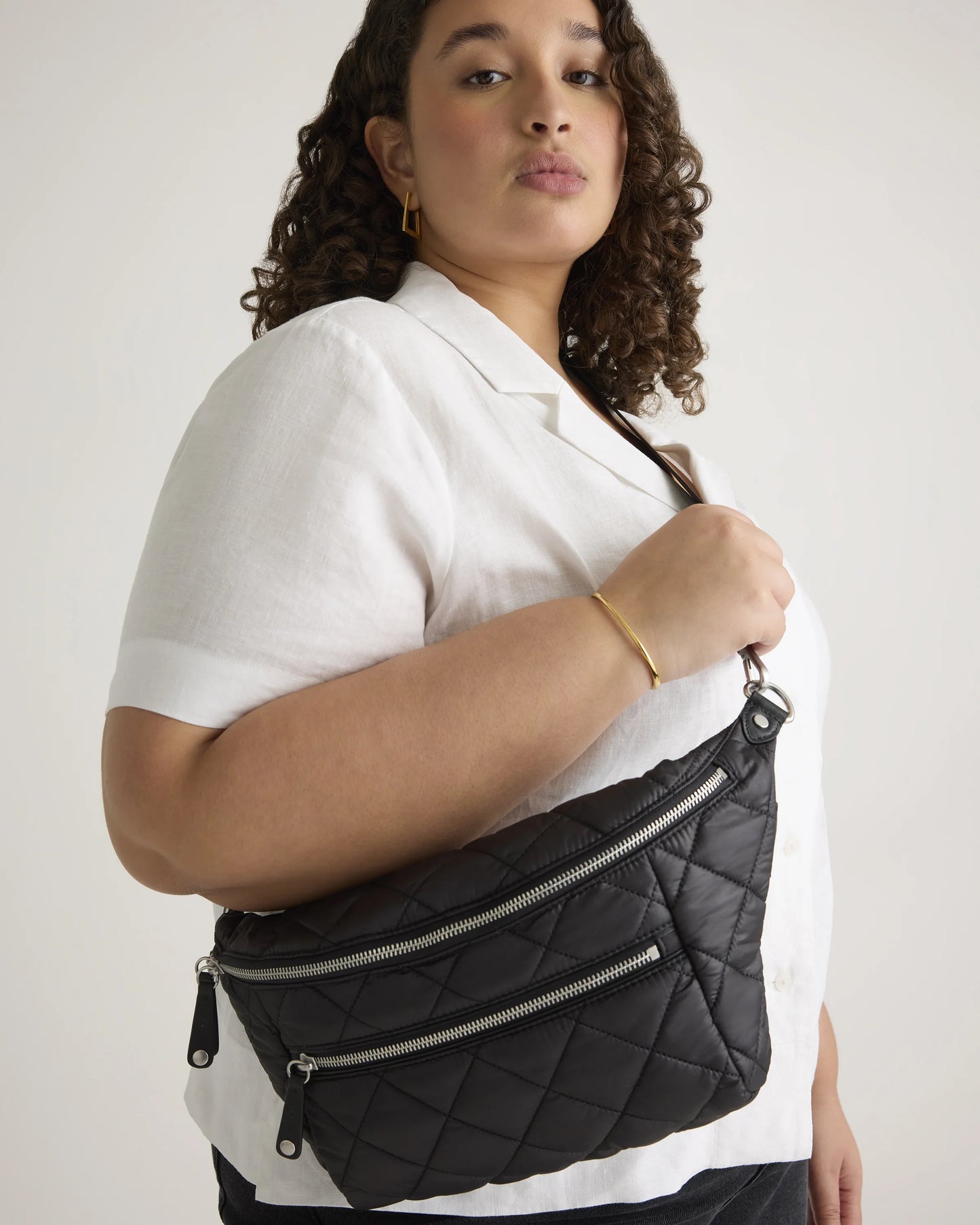 Transit Quilted Sling Bag - One Size / Black