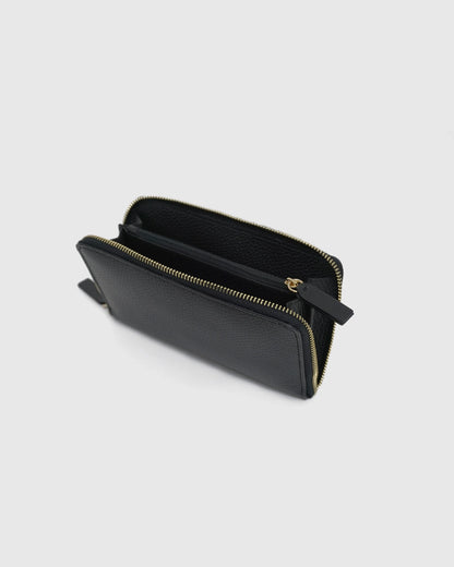 Italian Pebbled Leather Continental Wallet - One Size / Taupe