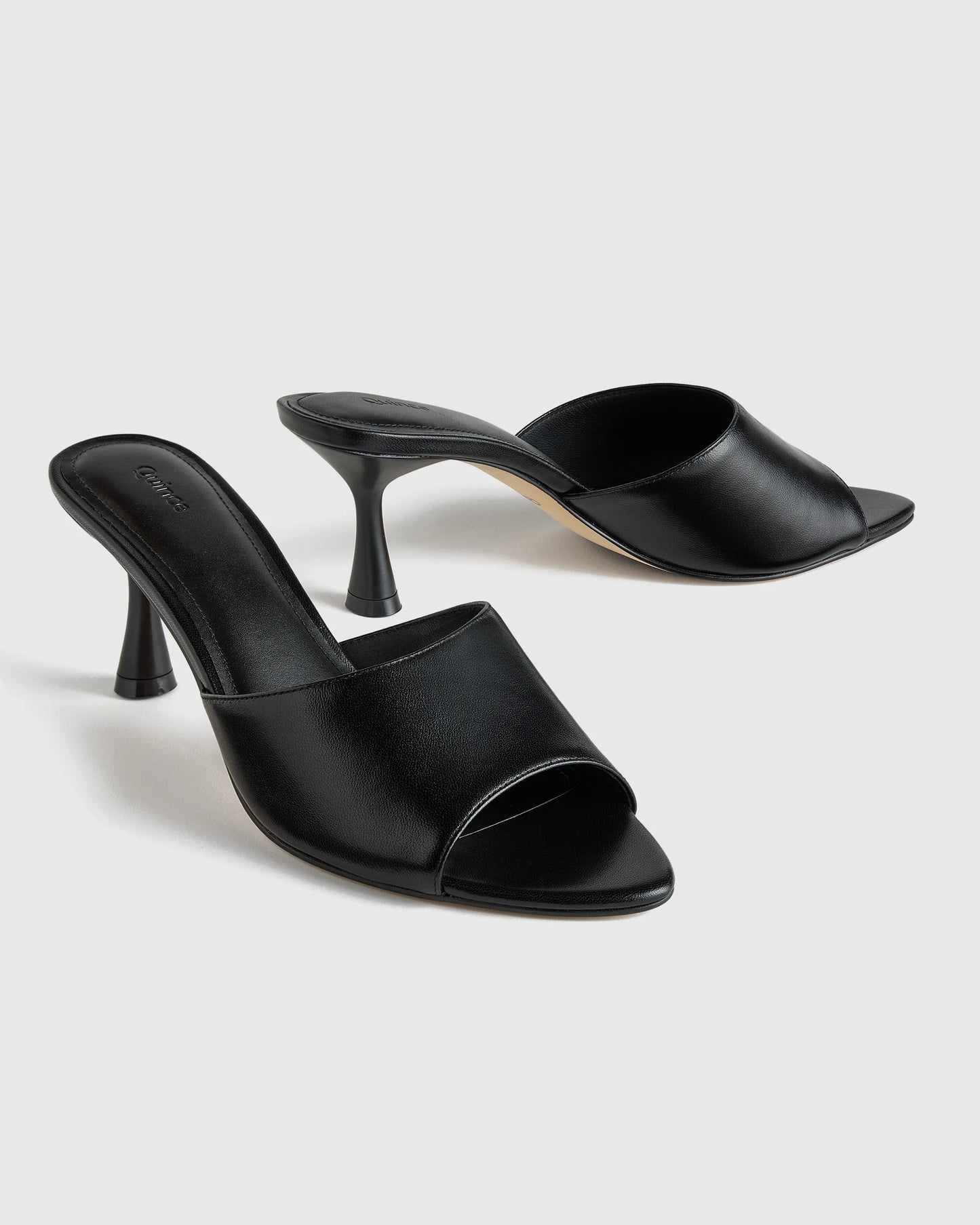 Italian Leather 65mm Stiletto Mule - 5 / Black