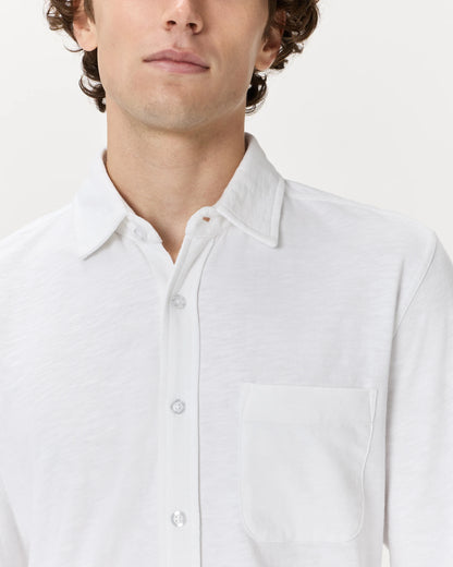100% Organic Cotton Slub Long Sleeve Button Up Shirt - S / Heather Grey