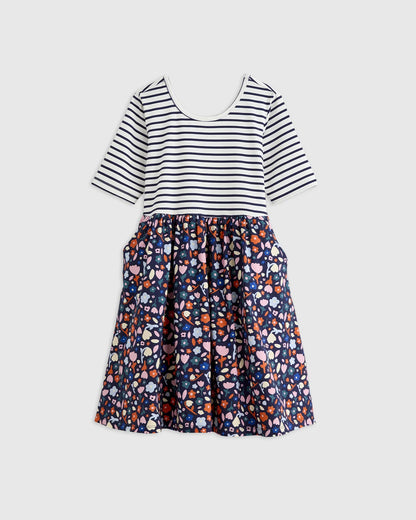 Organic Cotton Skater Dress - 6 / Sweet Cherries