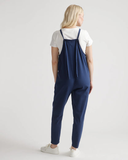 Organic Cotton Maternity Overalls - XS / Deep Navy