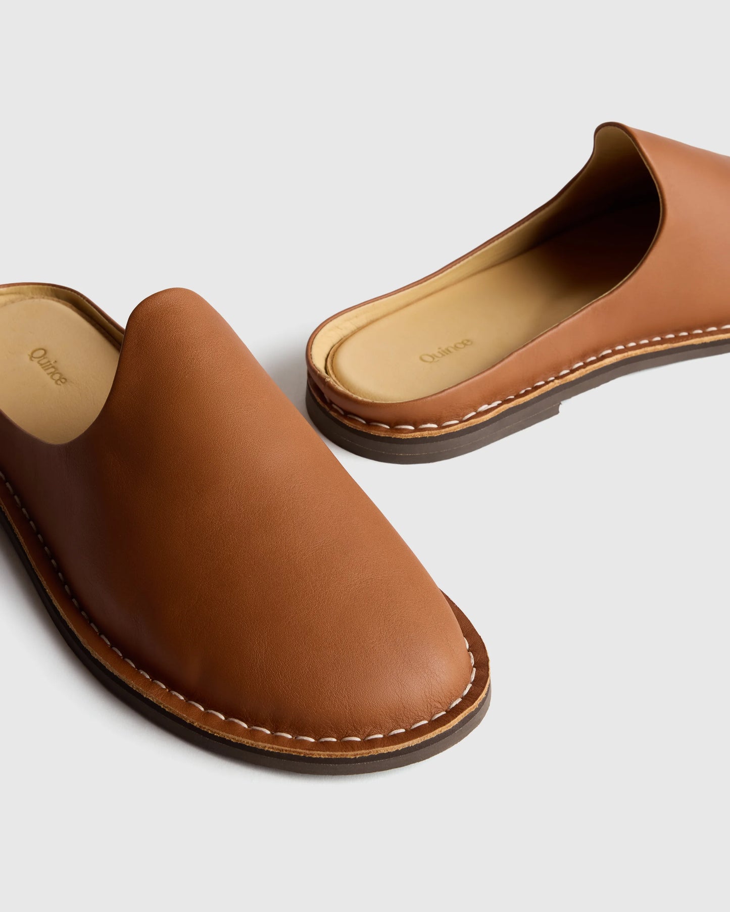 Italian Leather Mule Slip-On - 7 / Sand