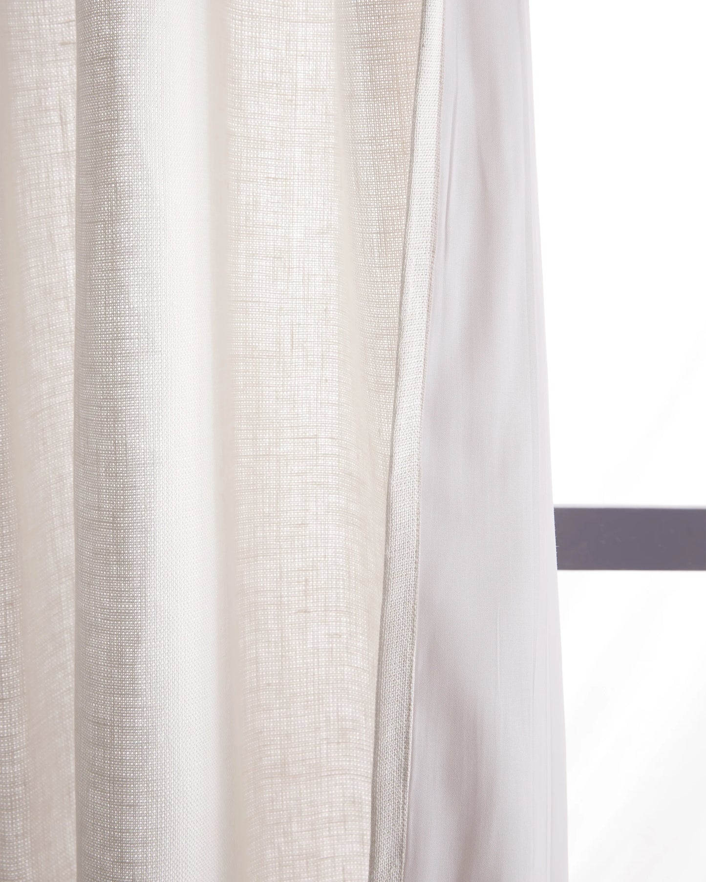 Heavyweight European Linen Curtain - 48x84 / White
