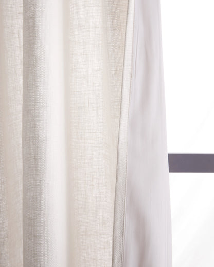 Heavyweight European Linen Curtain - 48x84 / White