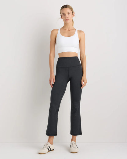 Ultra-Soft Cropped Bootcut Pants - XS / Heather Black