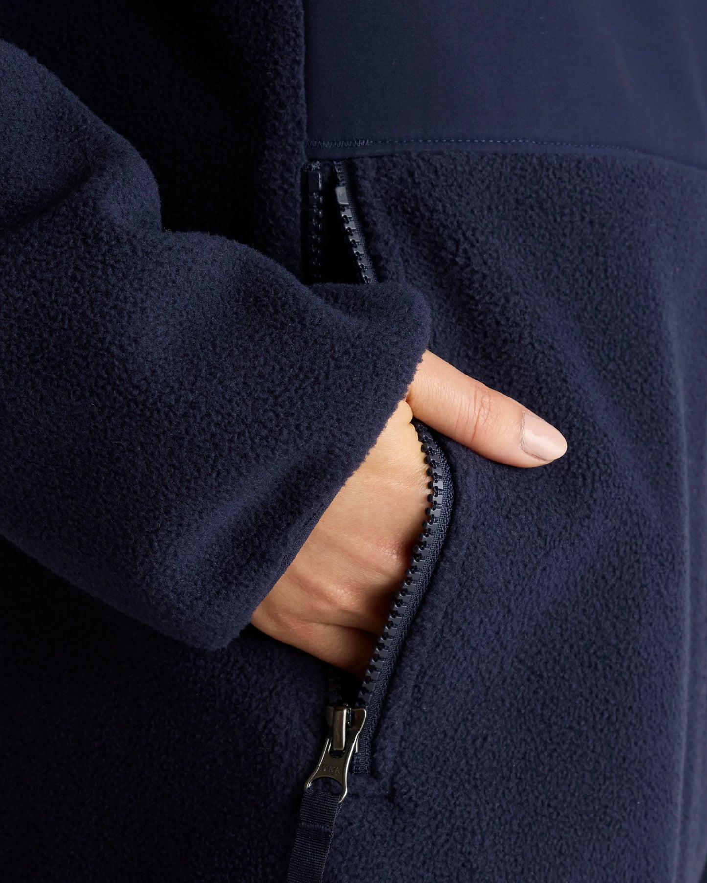 Polar Fleece Full-Zip Jacket - XS / Gravel/Bold Black