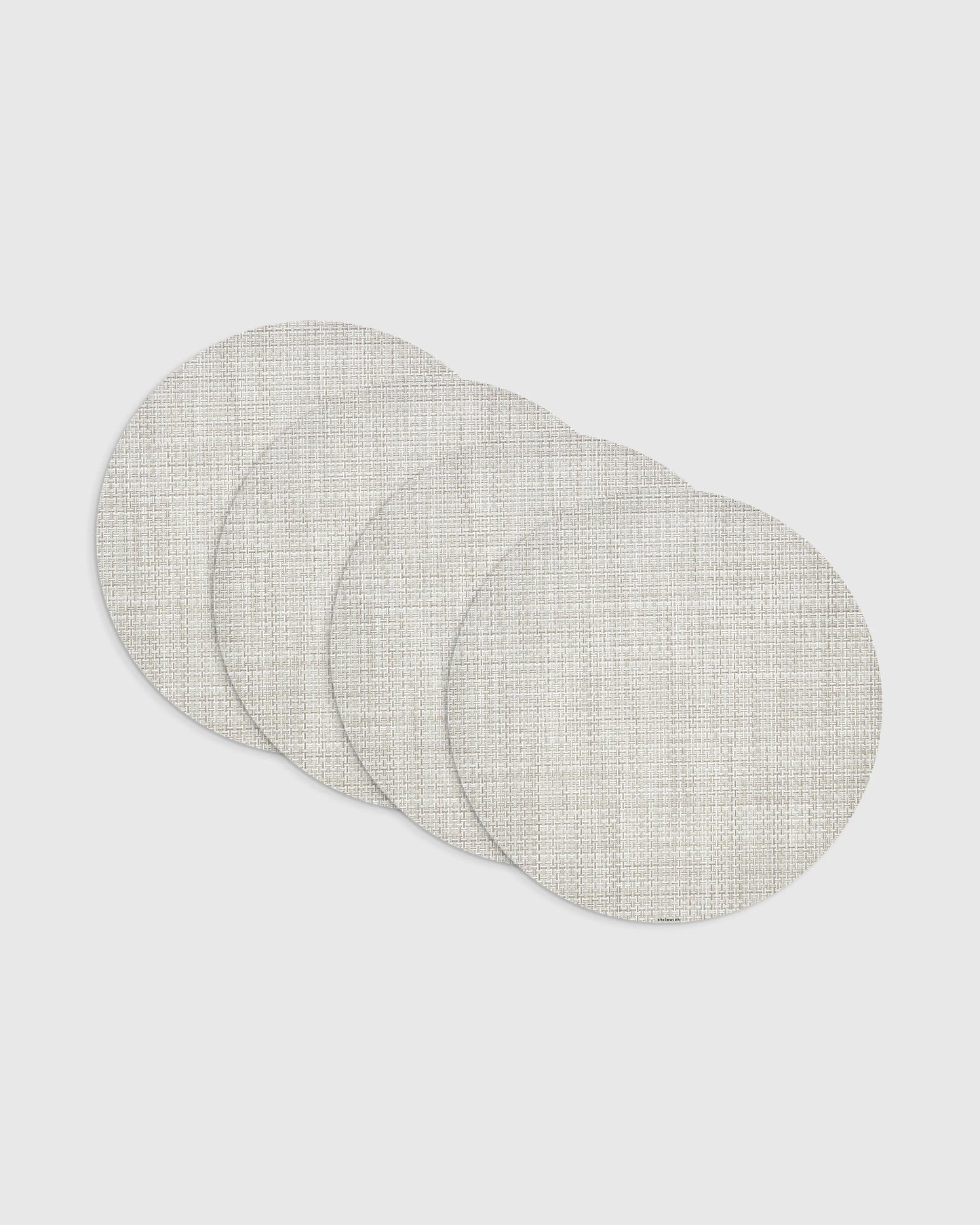 Basketweave Easy-Care Round Placemat, Set of 4 by Chilewich - One Size / Celadon