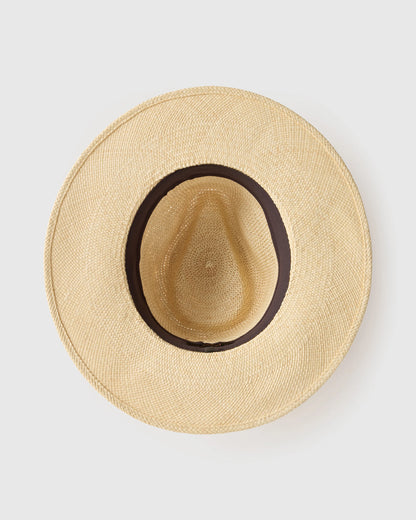 Toquilla Straw Crochet Fedora - S / Natural