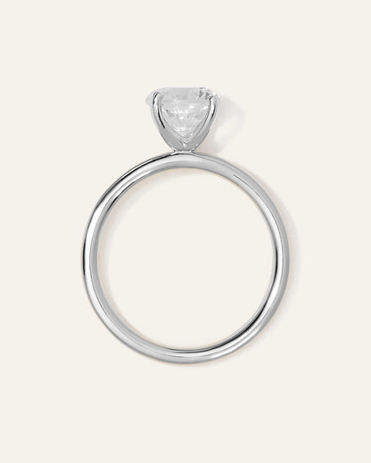 Lab Grown Diamond Round Comfort Fit Engagement Ring - 1.50ct - 4 / Yellow Gold