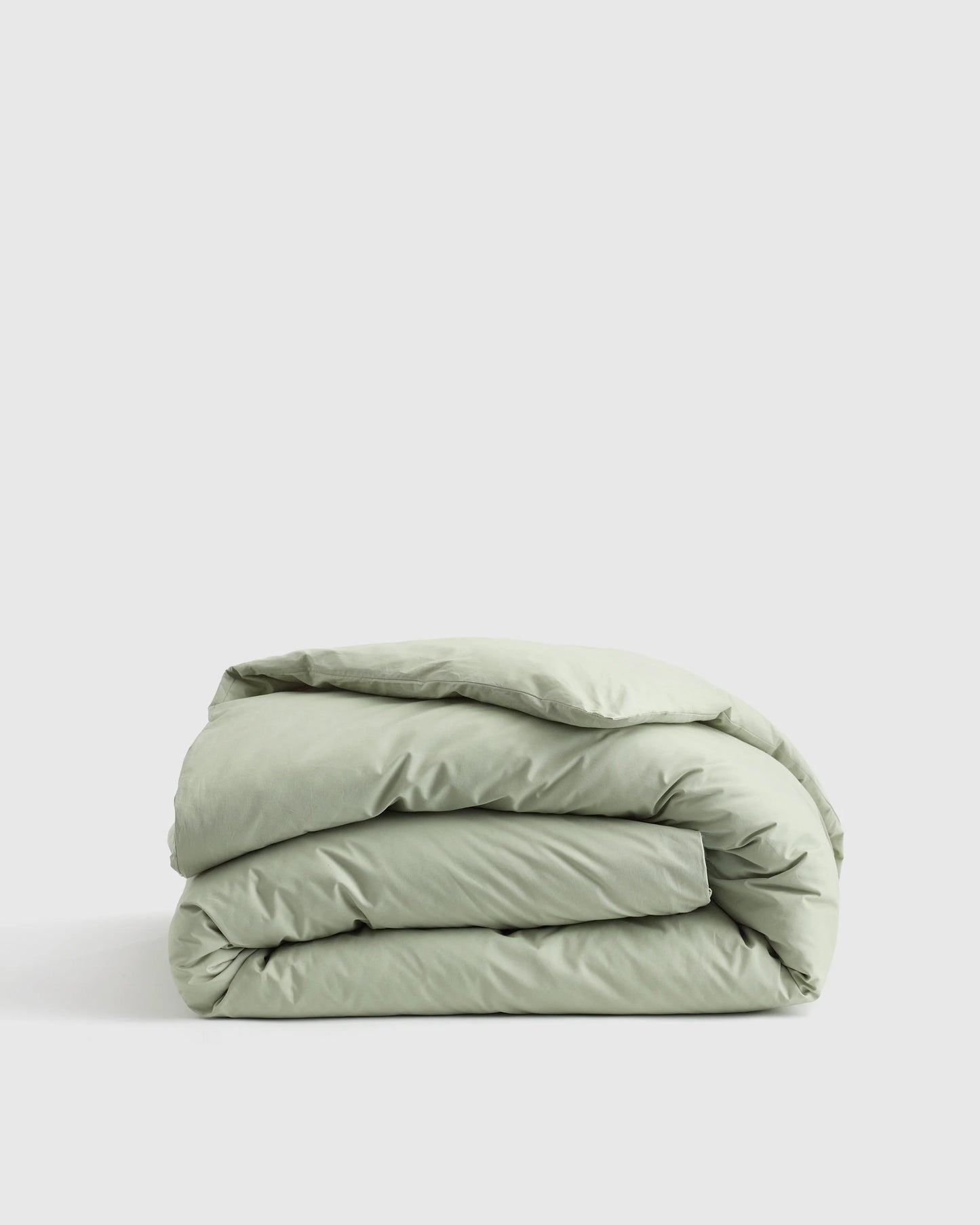 Organic Crisp Percale Duvet Cover - Twin / Ivory