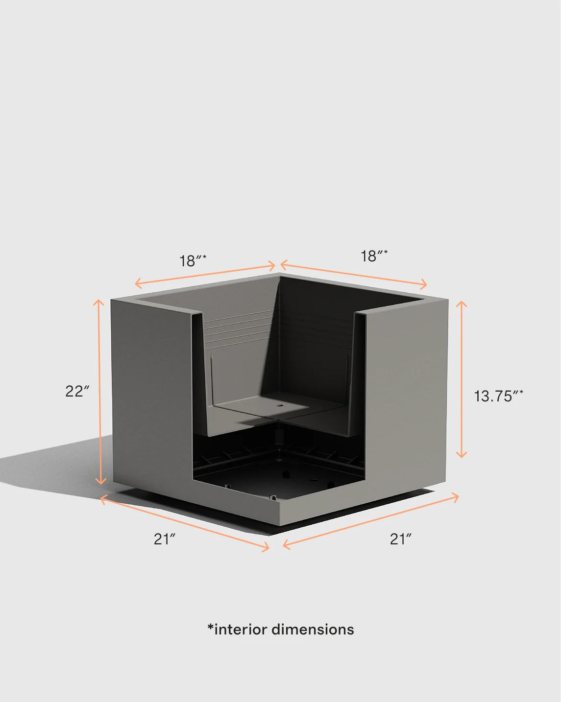 Block Series All Weather Square Planter by Veradek - One Size / Black