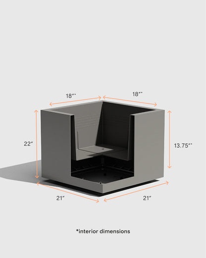 Block Series All Weather Square Planter by Veradek - One Size / Black