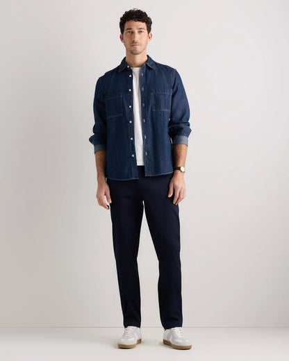 Organic Non-Iron Chino Pants - Straight - 30X30 / Deep Navy