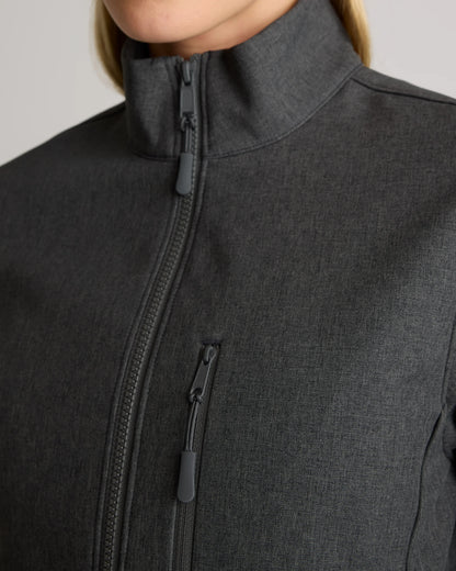 Softshell Fleece-Lined Full-Zip Jacket - XS / Heather Deep Navy