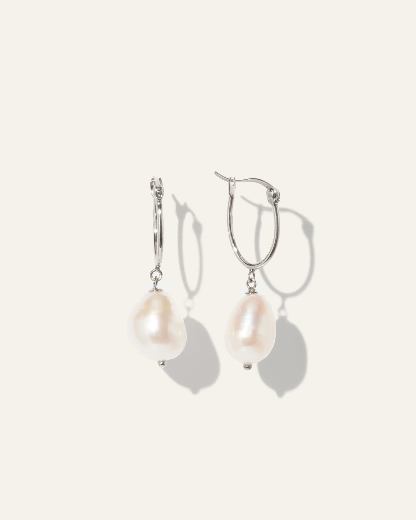 Freshwater Cultured Pearl Hoops - One Size / Gold Vermeil