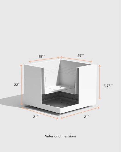 Block Series All Weather Square Planter by Veradek - One Size / Black