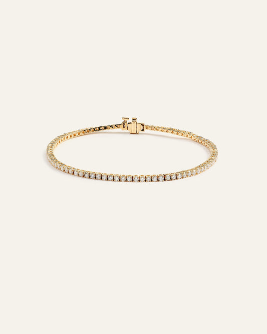 14K Gold Lab Grown Diamond Tennis Bracelet - 2ctw - 6.5" / Yellow Gold