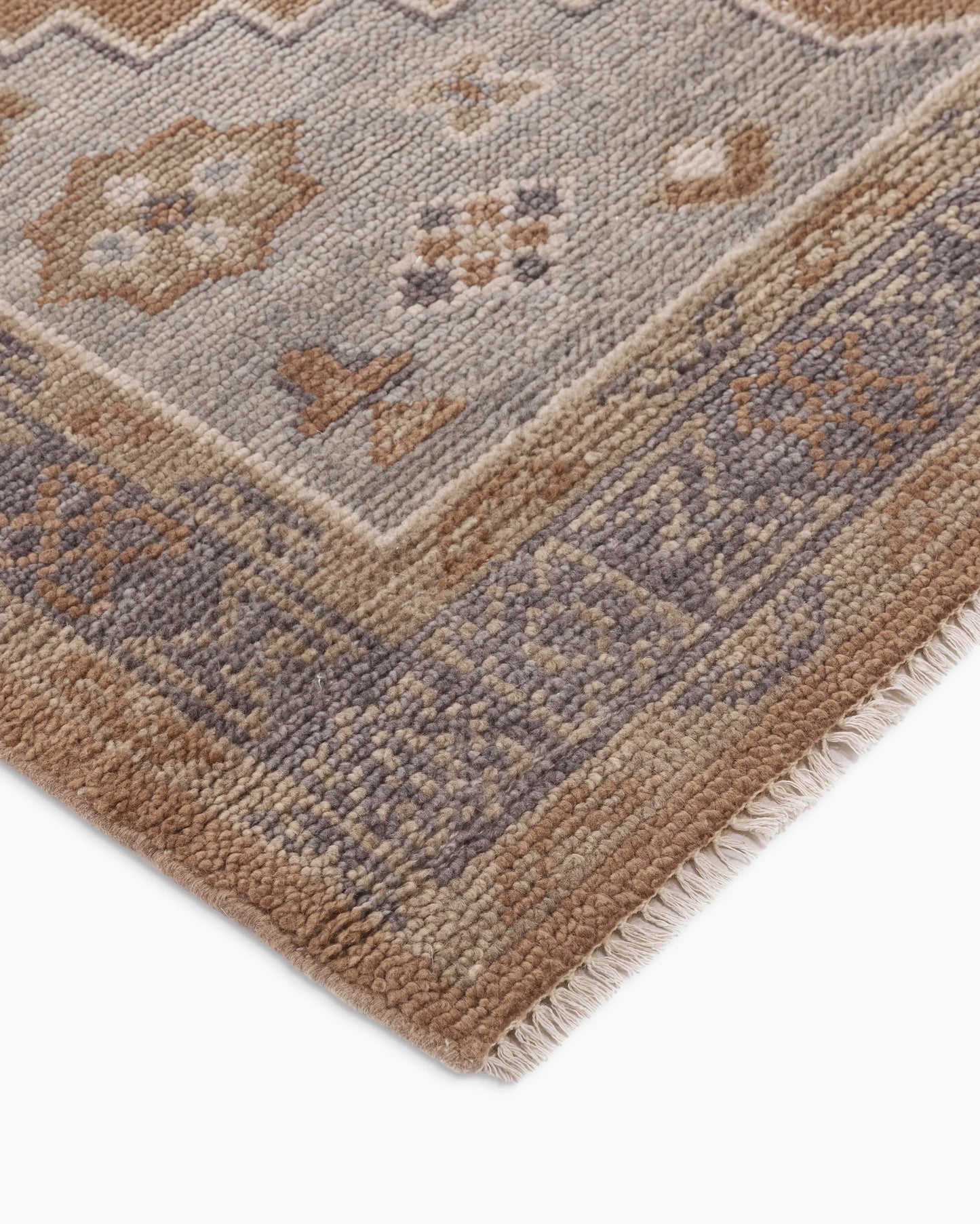 Chloe Hand-Knotted Wool Rug - 5' x 8' / Cognac