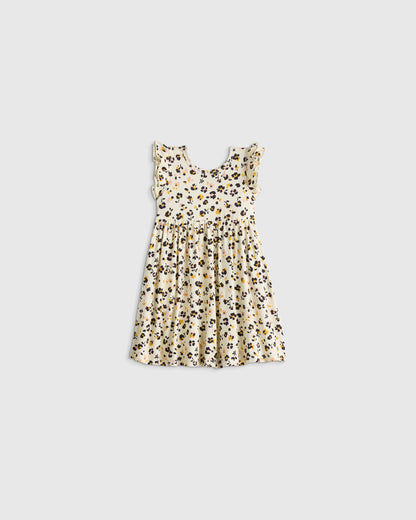 Bamboo Short Sleeve Flutter Twirl Dress - 12-18M / Starfish Pool