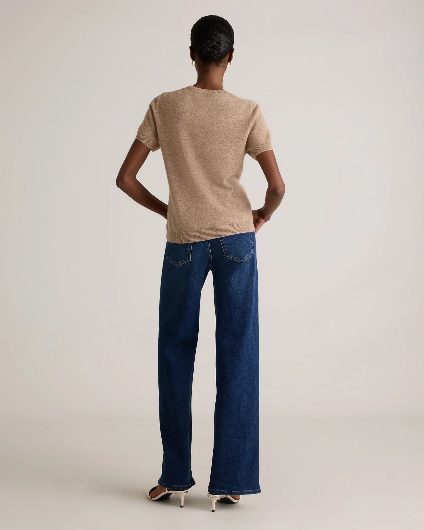 Mongolian Cashmere Tee - XS / Pale Custard Yellow