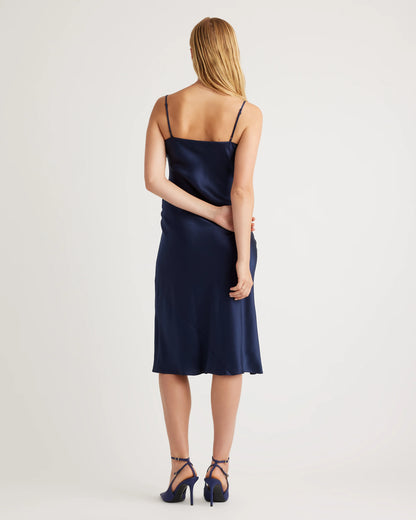 100% Washable Silk Slip Dress - XS / Black