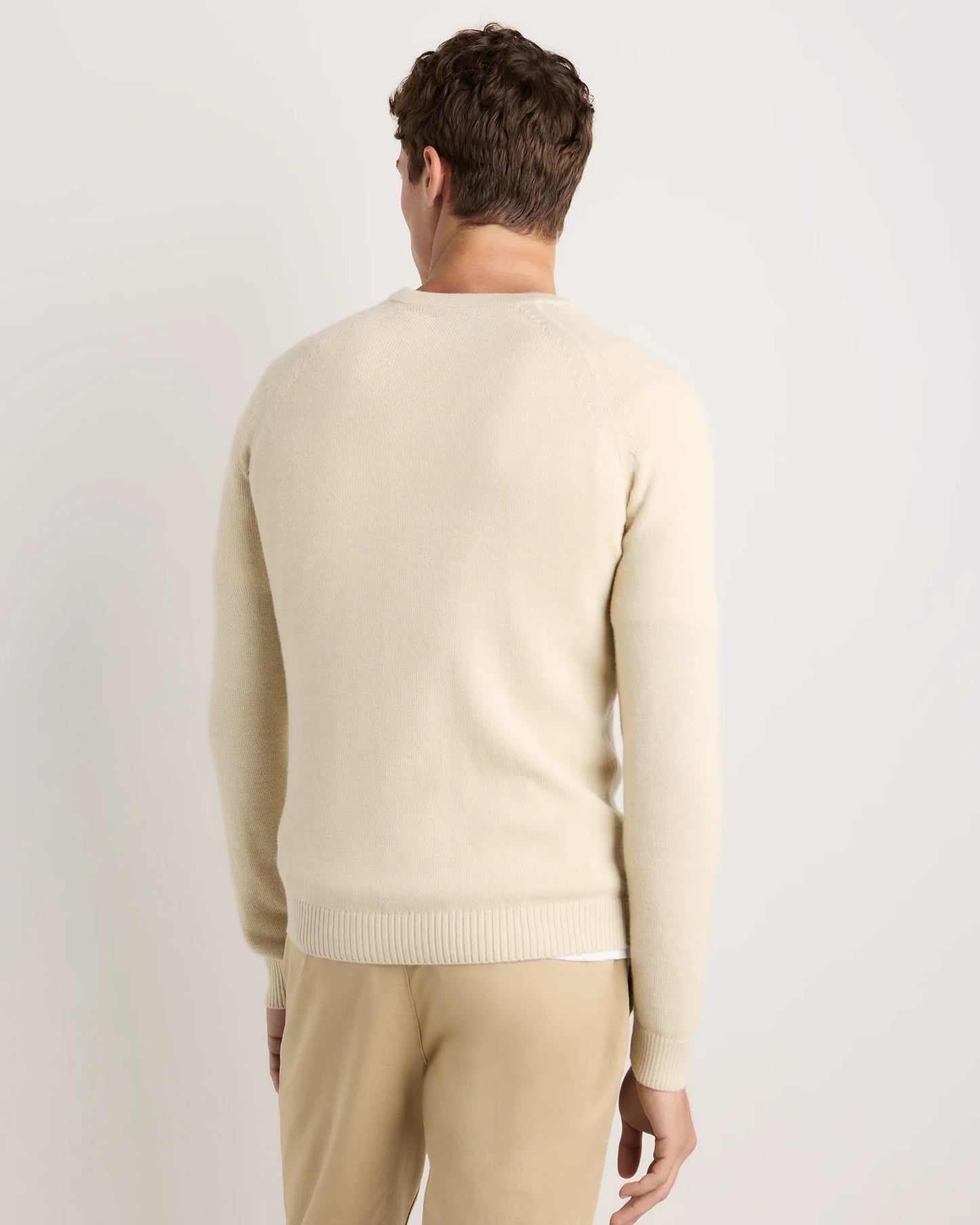 Alpaca-Wool Crewneck Sweater - S / Natural