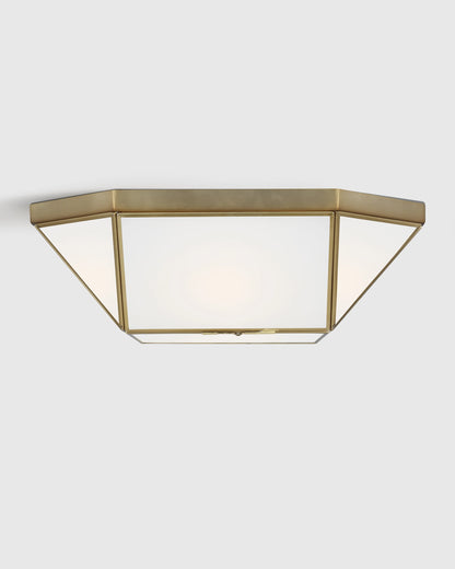 Geometric Steel Flush Mount - One Size / Silver