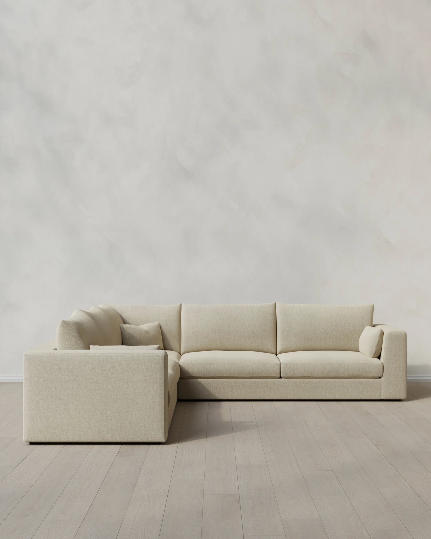 Oasis L Sectional in Performance Linen - One Size / Onyx