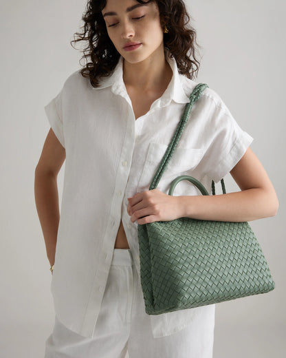 Romy Handwoven Satchel - One Size / Cognac