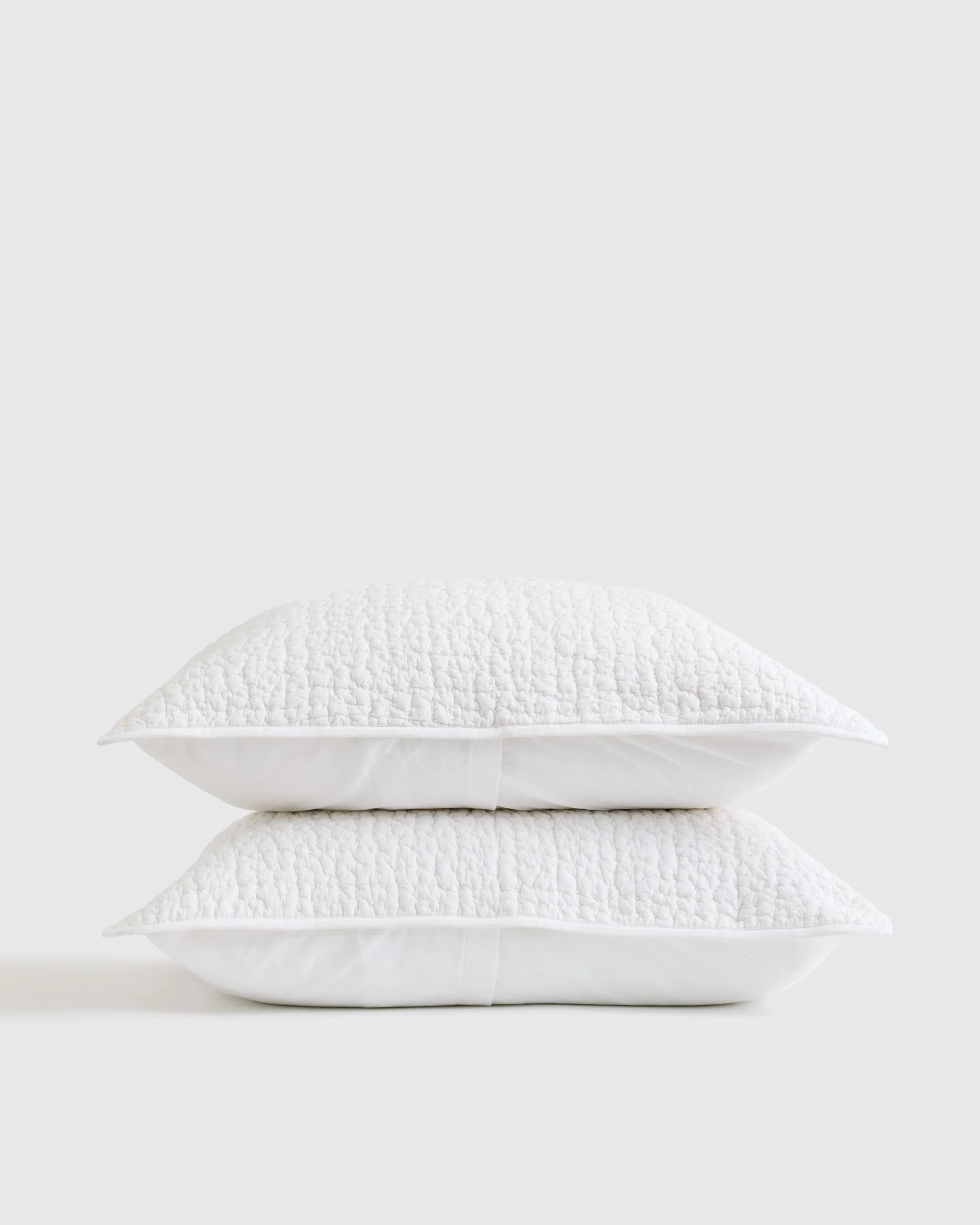 Organic Cotton Hand Stitched Quilted Sham Set - Standard / Ocean