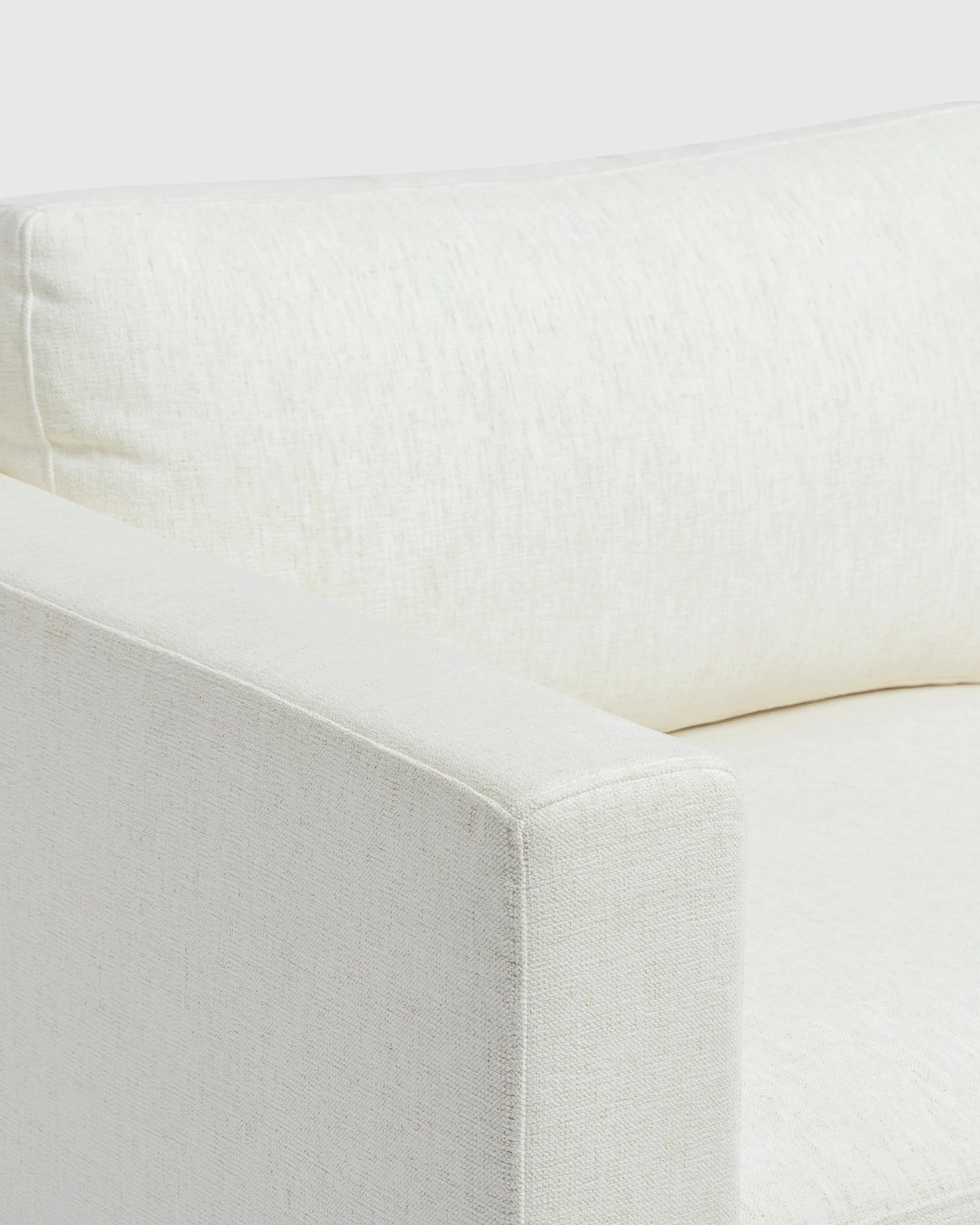 Performance Chenille Linen Blend Accent Chair with Solid Oak Base - One Size / Snow