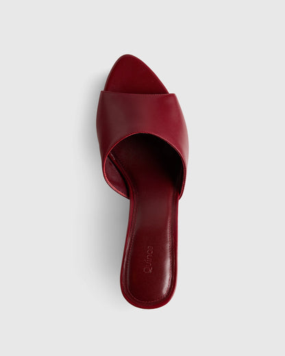 Italian Leather 65mm Stiletto Mule - 5 / Black