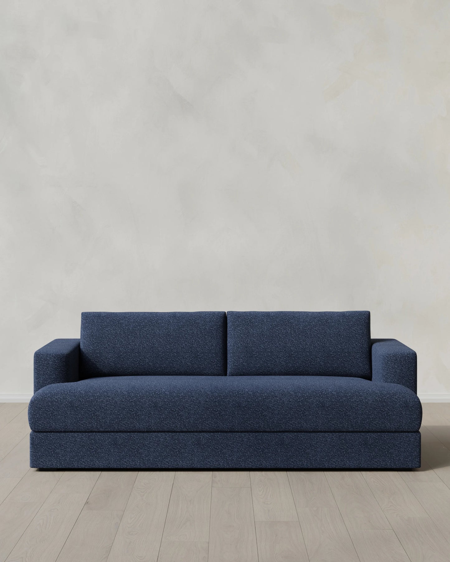 Sierra Curved Arm Sofa in Performance Boucle - 7ft / Linen