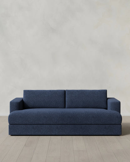 Sierra Curved Arm Sofa in Performance Boucle - 7ft / Linen