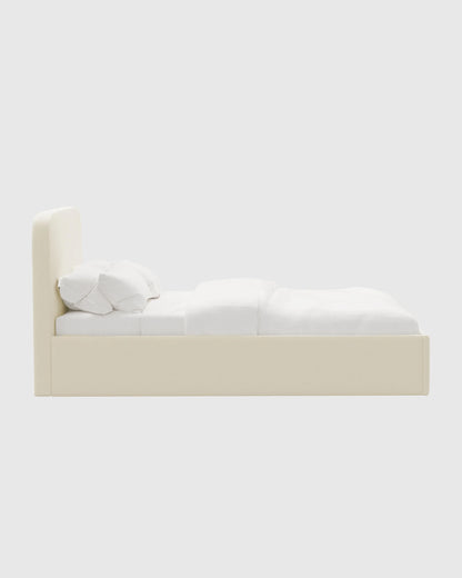 Curved Bed in Performance Linen - Full / Ivory